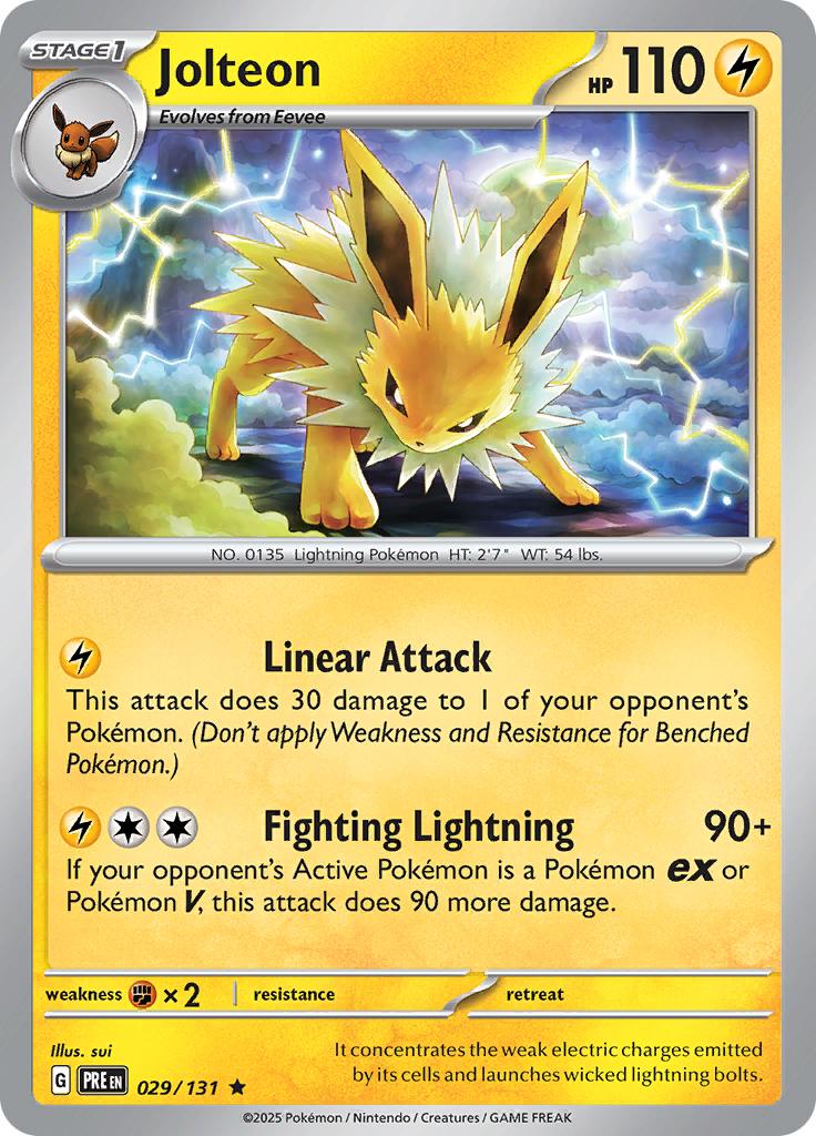 Pokémon-kaart Jolteon 029/131 Rare uit de set Prismatic Evolutions