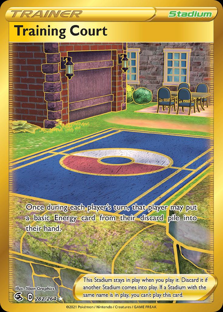 Pokémon-kaart Training Court 282/264 Secret Rare uit de set Fusion Strike Imagen principal del producto