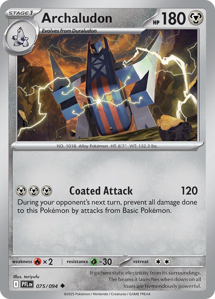 Pokémon-kaart Archaludon 075/094 Uncommon uit de set Phantasmal Flames