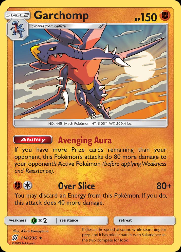 Pokémon-kaart Garchomp 114/236 Holo Rare uit de set Unified Minds Image principale du produit
