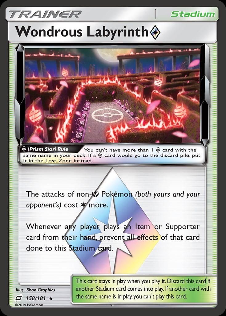 Pokémon-kaart Wondrous Labyrinth ◇ 158/181 Holo Rare uit de set Team Up