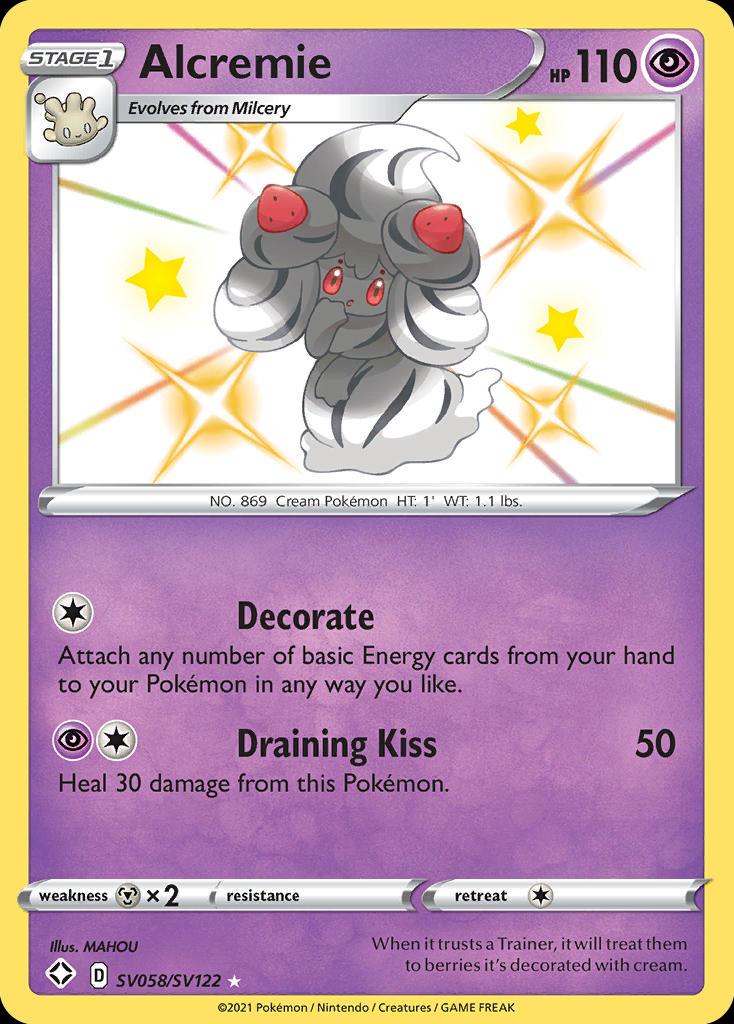 Pokémon-kaart Alcremie SV058/SV122 Secret Rare uit de set Shining Fates Main image
