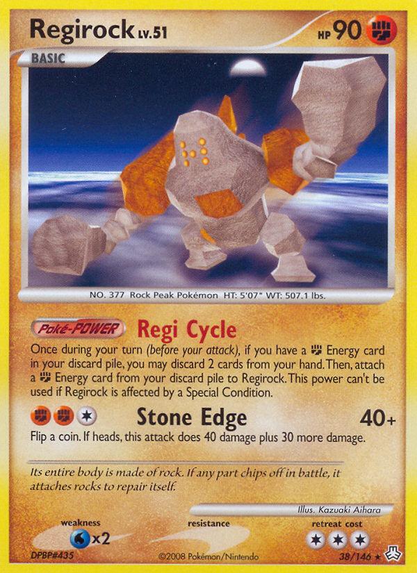 Pokémon-kaart Regirock 38/146 Rare uit de set Legends Awakened Hoofdafbeelding