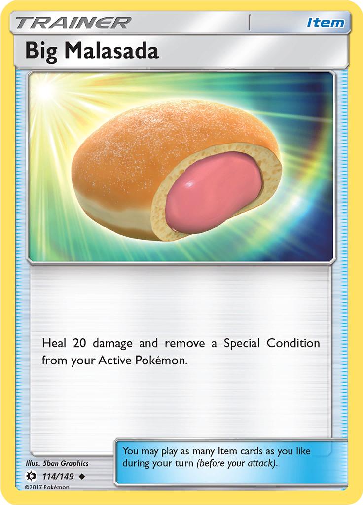 Pokémon-kaart Big Malasada 114/149 Uncommon uit de set Sun & Moon
