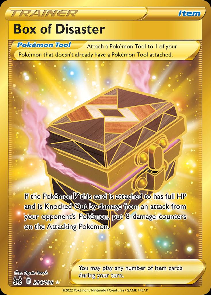 Pokémon-kaart Box of Disaster 214/196 Secret Rare uit de set Lost Origin Image principale du produit