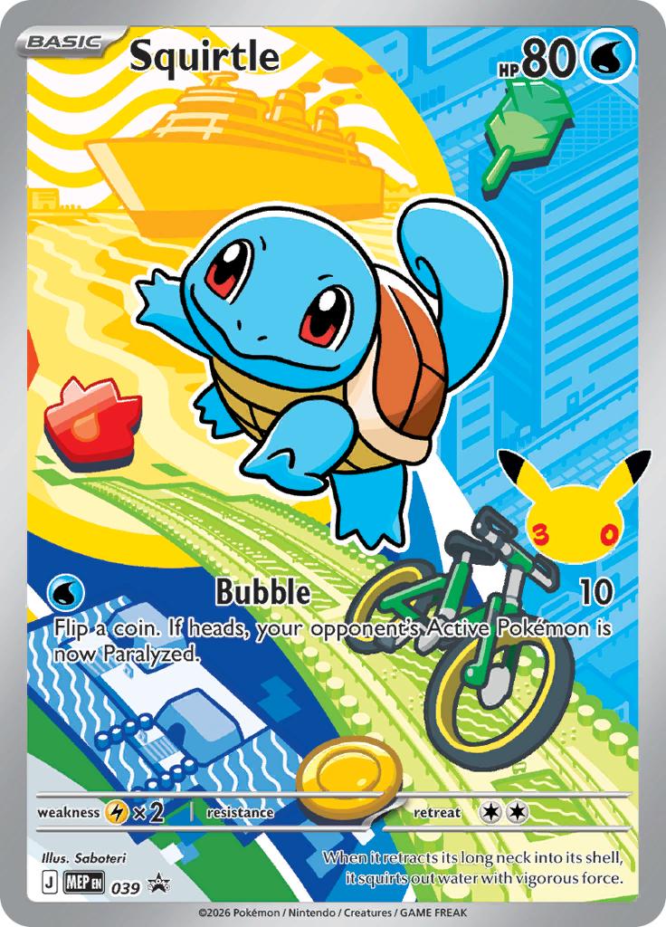 Pokémon-kaart Squirtle 039 Promo uit de set MEP Black Star Promos Immagine principale del prodotto