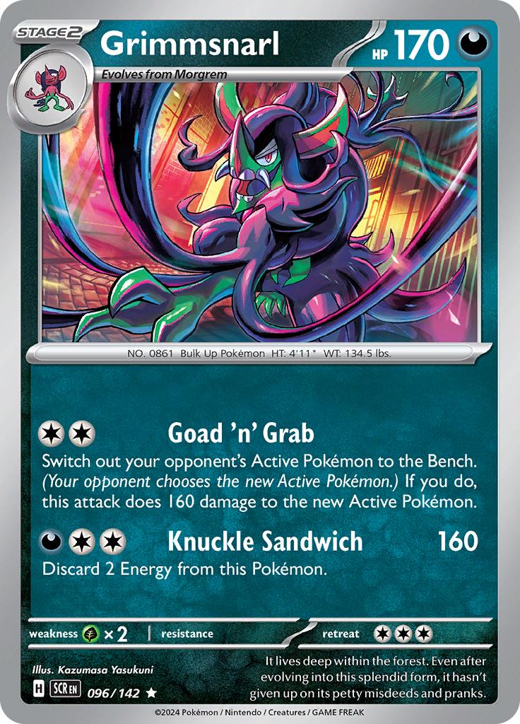 Pokémon-kaart Grimmsnarl 096/142 Rare uit de set Stellar Crown