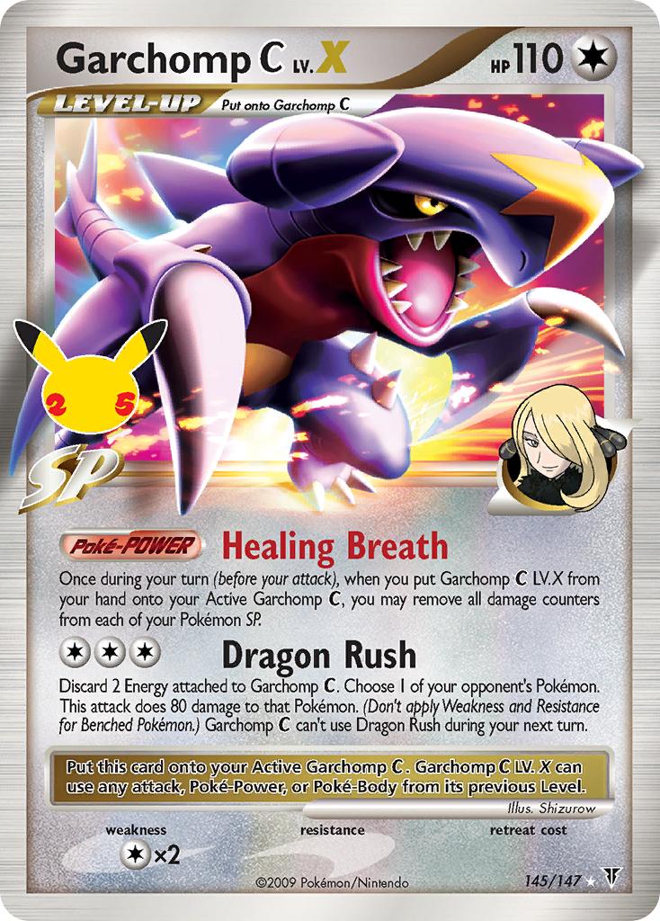 Pokémon-kaart Garchomp C LV.X 145/147 Holo Rare uit de set Celebrations Classic Collection Imagen principal del producto