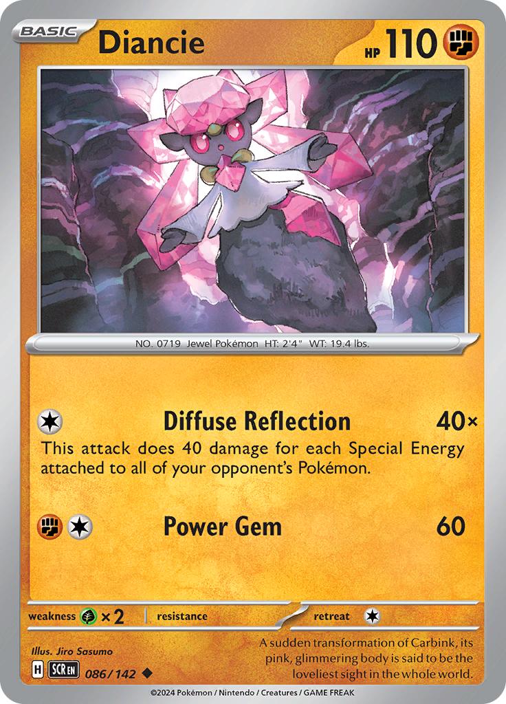 Pokémon-kaart Diancie 086/142 Uncommon uit de set Stellar Crown