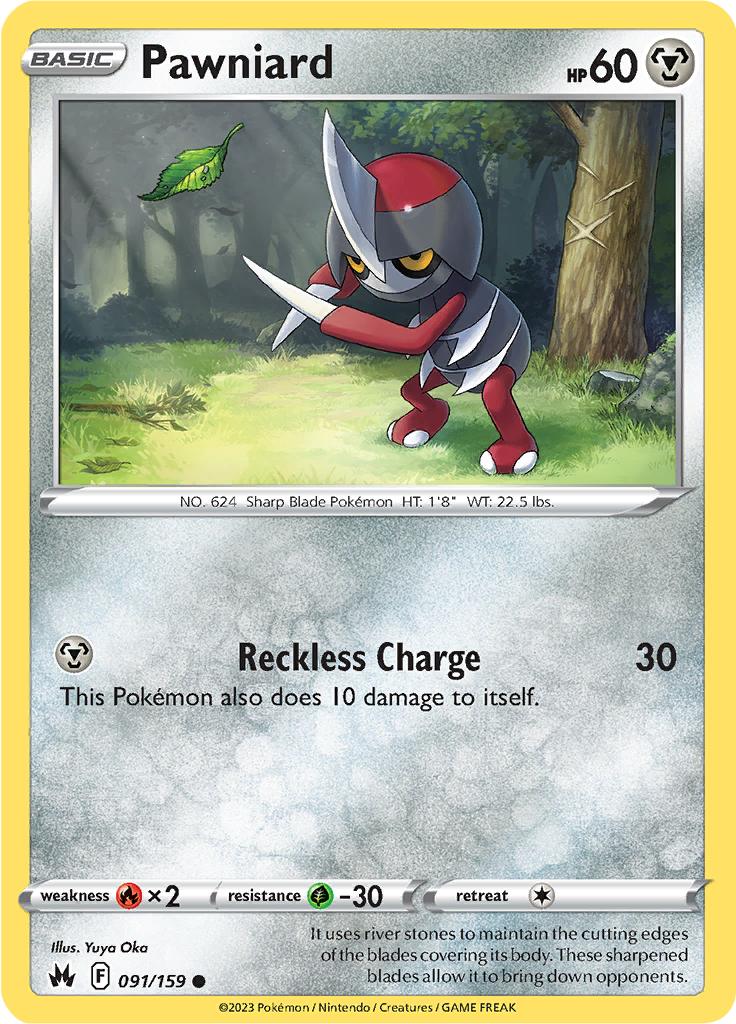 Pokémon-kaart Pawniard 091/159 Common uit de set Crown Zenith Main image
