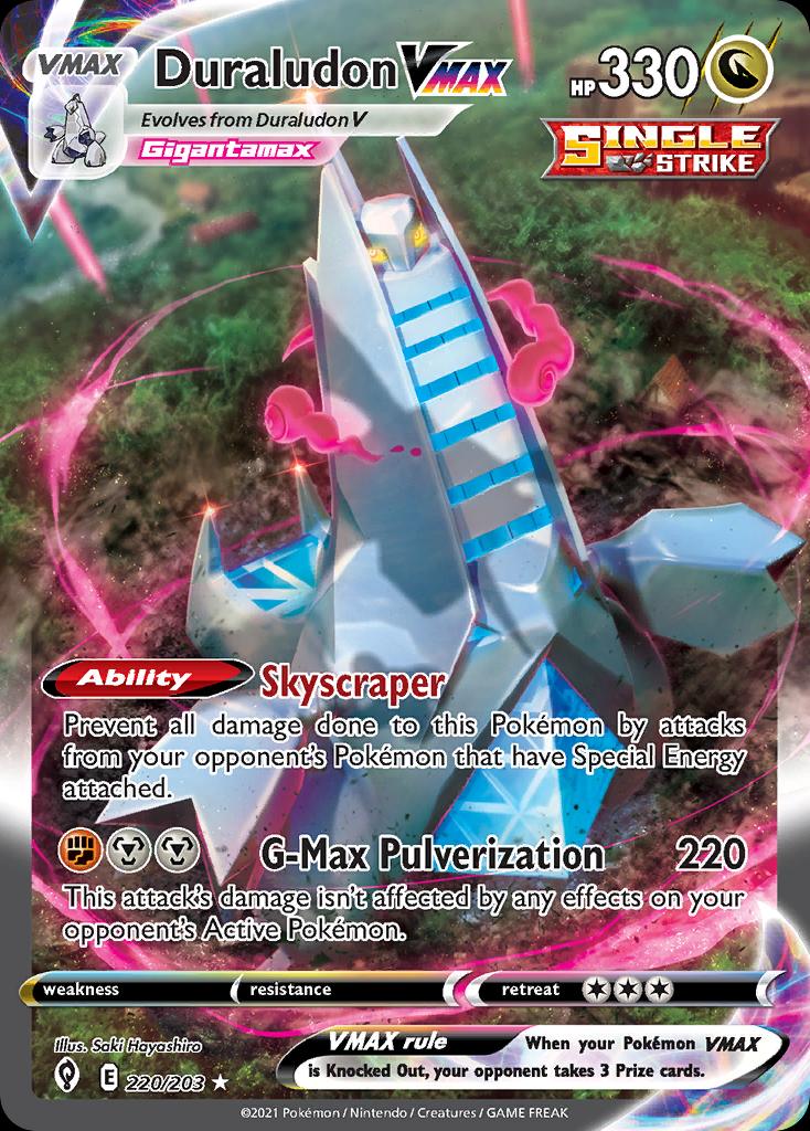 Pokémon-kaart Duraludon VMAX 220/203 Secret Rare uit de set Evolving Skies Hauptbild