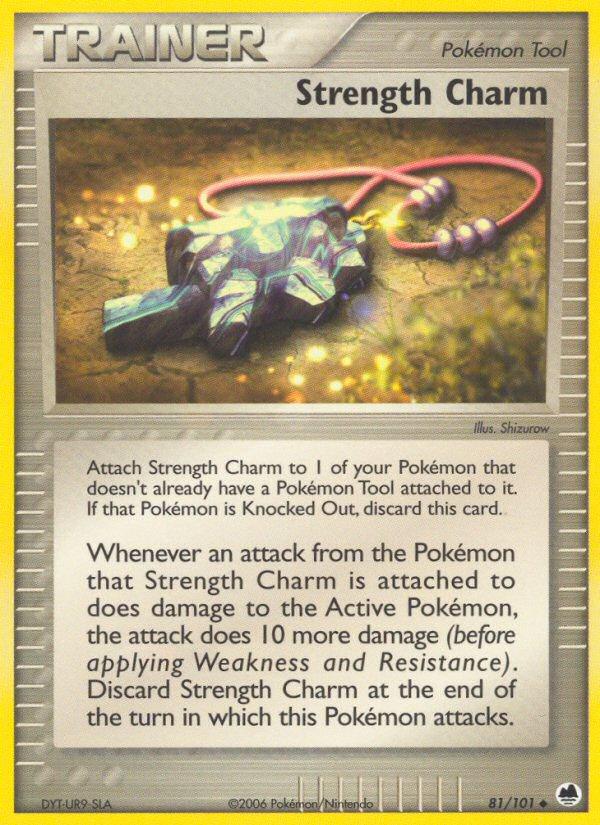 Pokémon-kaart Strength Charm 81/101 Uncommon uit de set EX Dragon Frontiers Image principale du produit