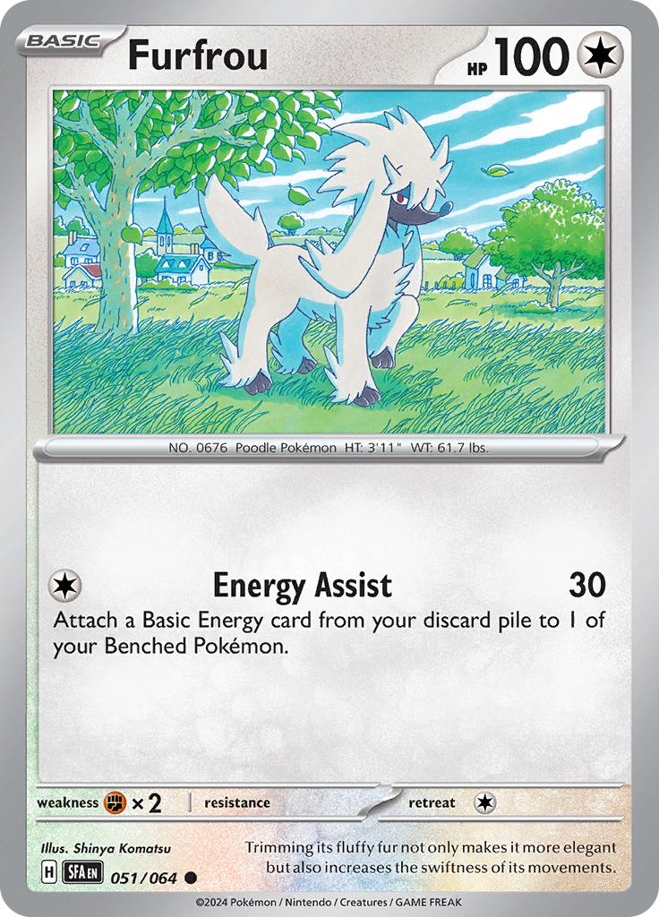 Pokémon-kaart Furfrou 051/064 Common uit de set Shrouded Fable