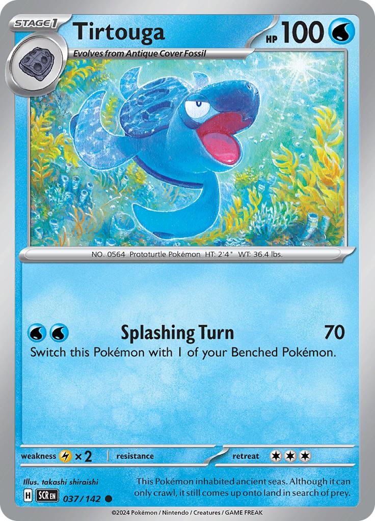 Pokémon-kaart Tirtouga 037/142 Common uit de set Stellar Crown
