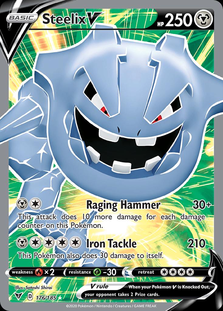 Pokémon-kaart Steelix V 176/185 Ultra Rare uit de set Vivid Voltage
