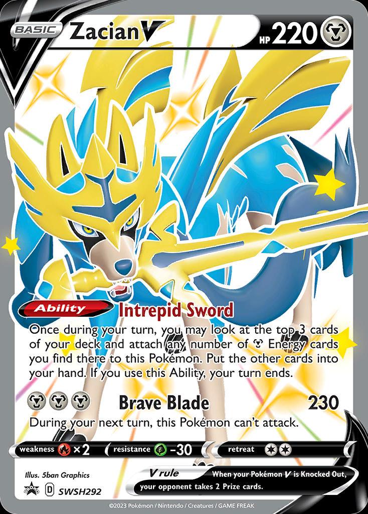 Pokémon-kaart Zacian V SWSH292 Promo uit de set SWSH Black Star Promos