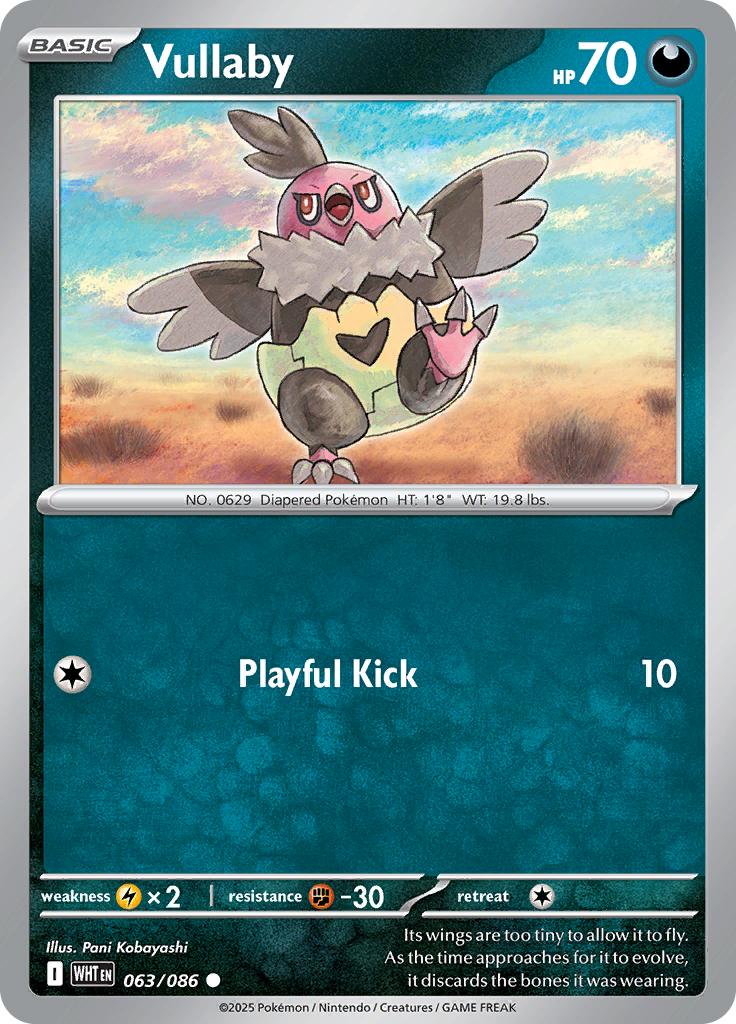 Pokémon-kaart Vullaby 063/086 Common uit de set White Flare