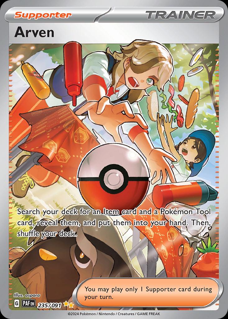 Pokémon-kaart Arven 235/91 Special Illustration Rare uit de set Paldean Fates Hoofdafbeelding