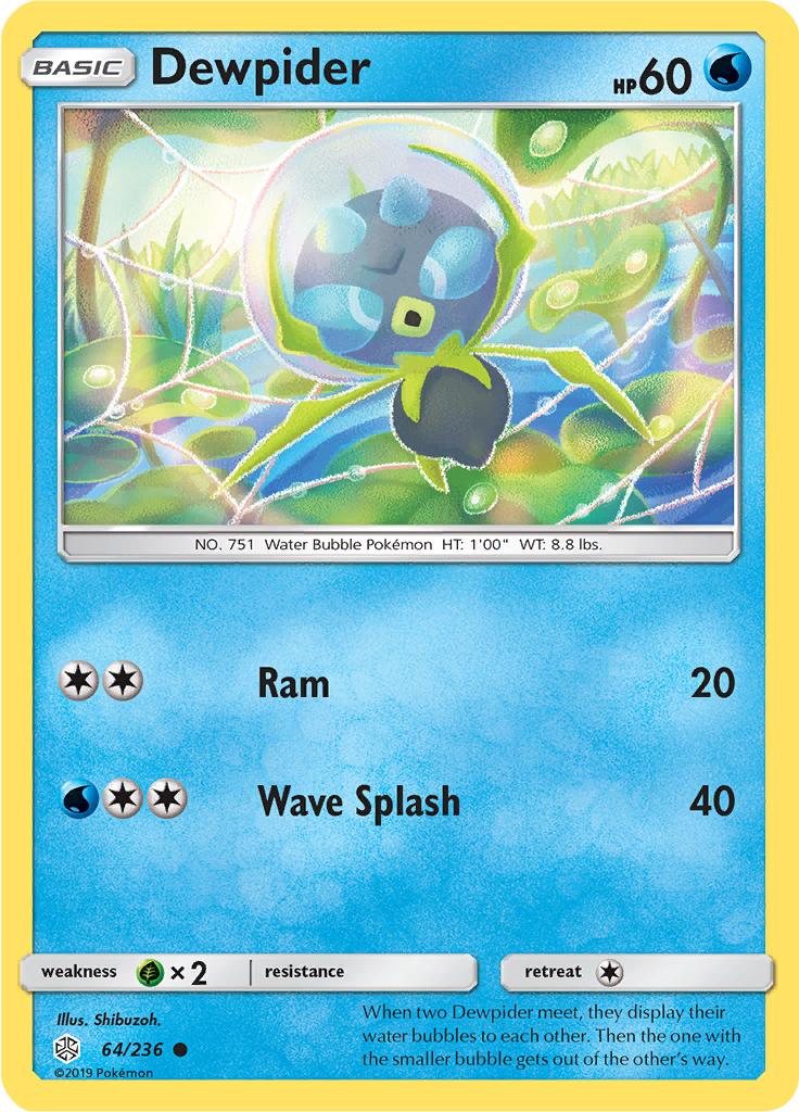 Pokémon-kaart Dewpider 64/236 Common uit de set Cosmic Eclipse Hauptbild