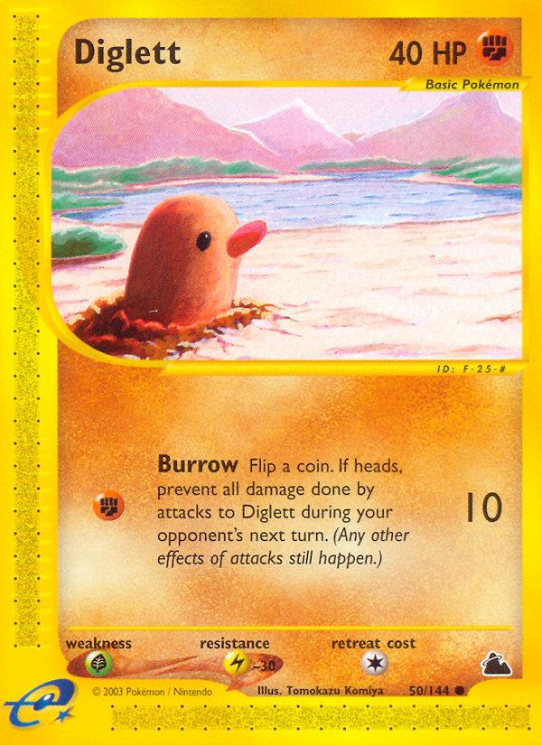 Pokémon-kaart Diglett 50/144 Common uit de set Skyridge Hoofdafbeelding
