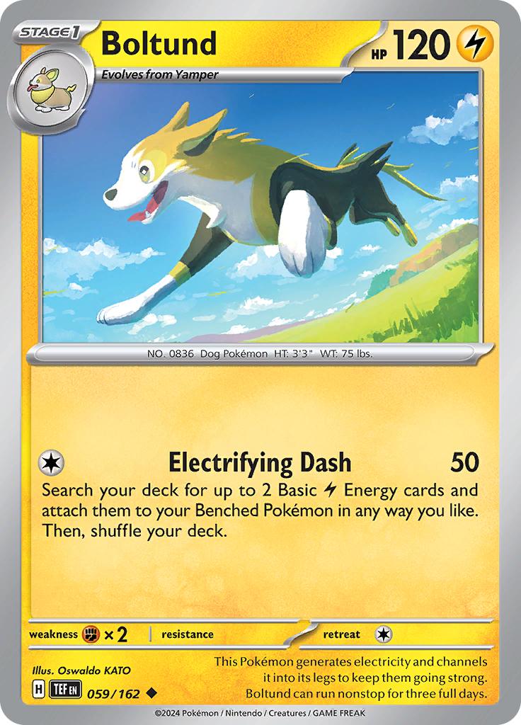 Pokémon-kaart Boltund 059/162 Uncommon uit de set Temporal Forces