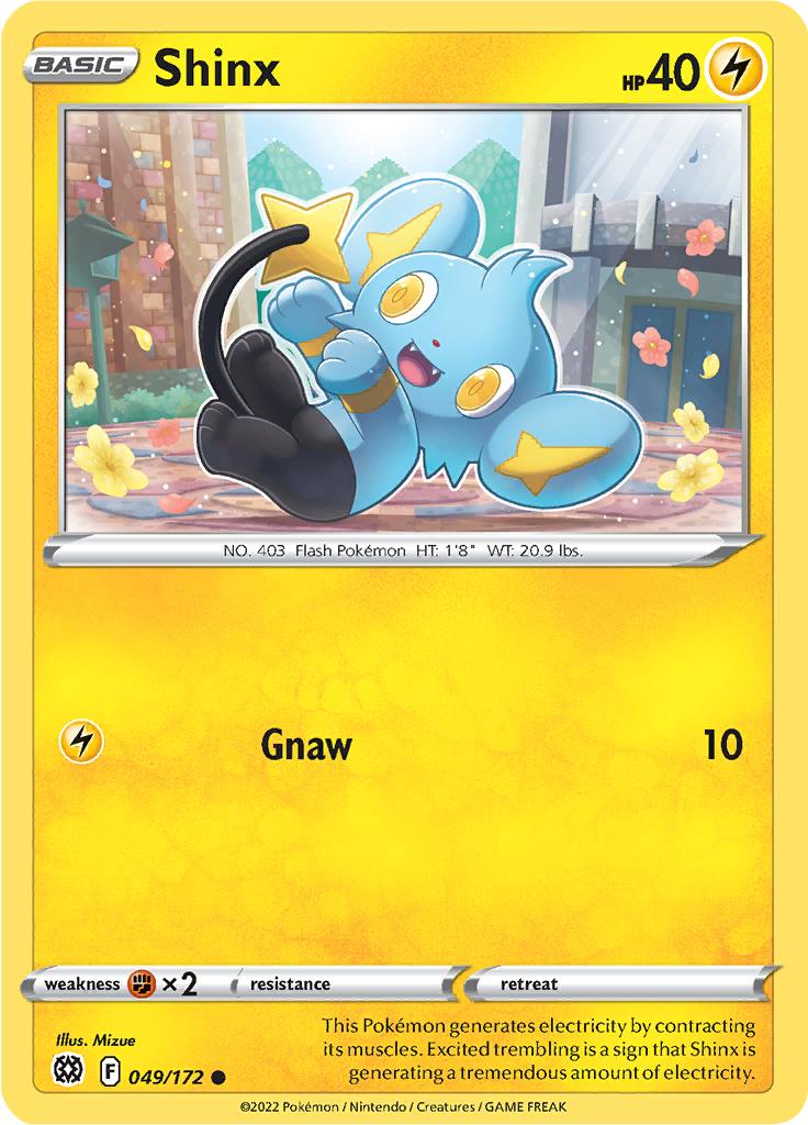 Pokémon-kaart Shinx 049/172 Common uit de set Brilliant Stars Hoofdafbeelding