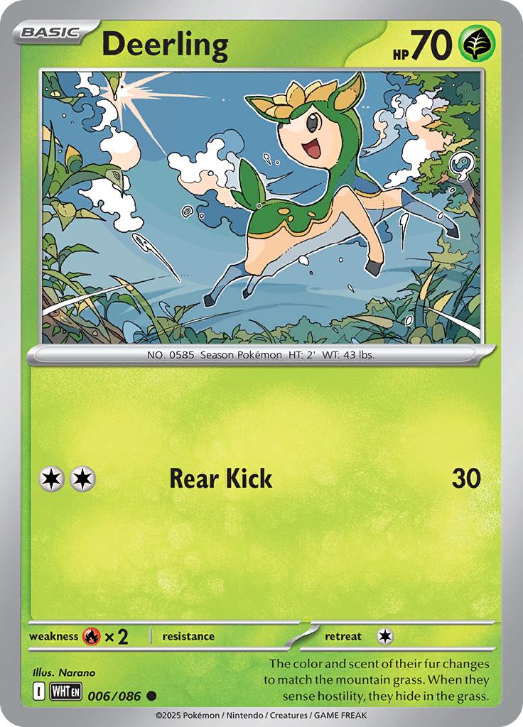 Pokémon-kaart Deerling 006/086 Common uit de set White Flare Hauptbild