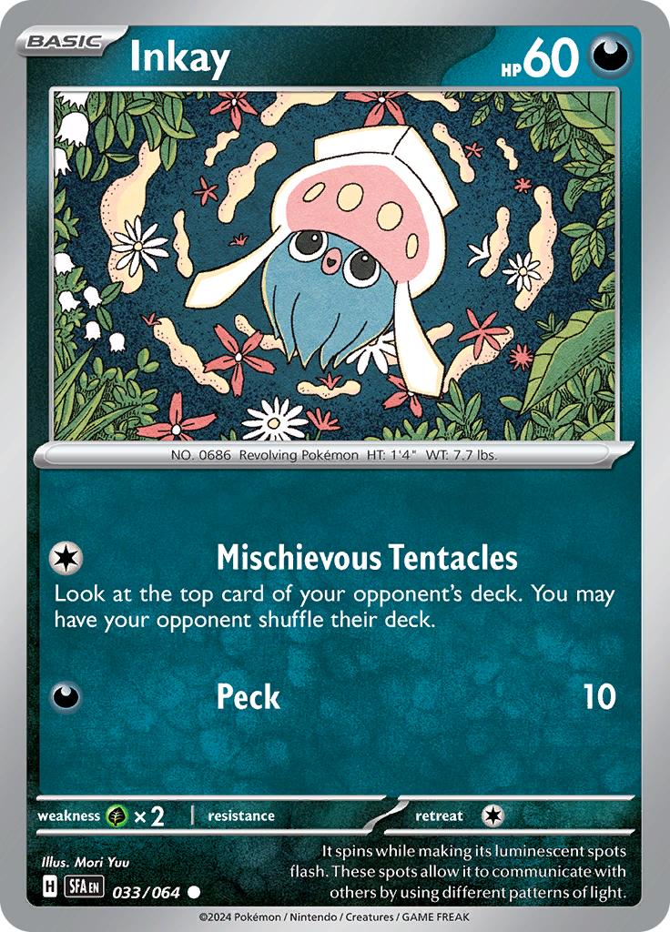 Pokémon-kaart Inkay 033/064 Common uit de set Shrouded Fable