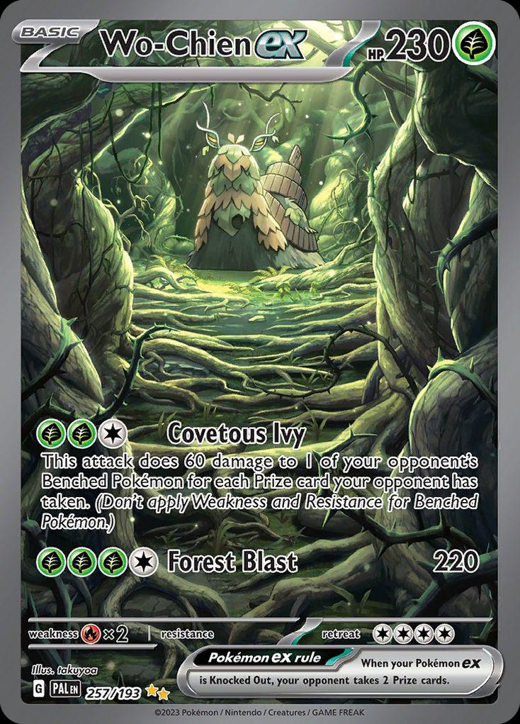 Pokémon-kaart Wo-Chien ex 257/193 Special Illustration Rare uit de set Paldea Evolved