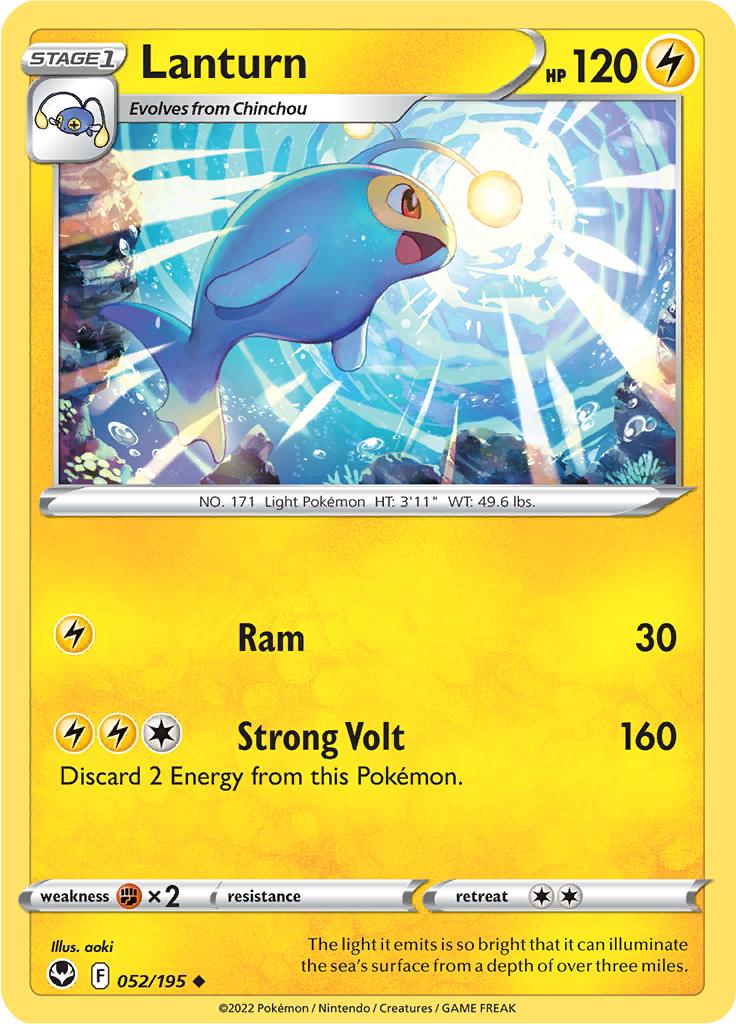 Pokémon-kaart Lanturn 052/195 Uncommon uit de set Silver Tempest Imagen principal del producto