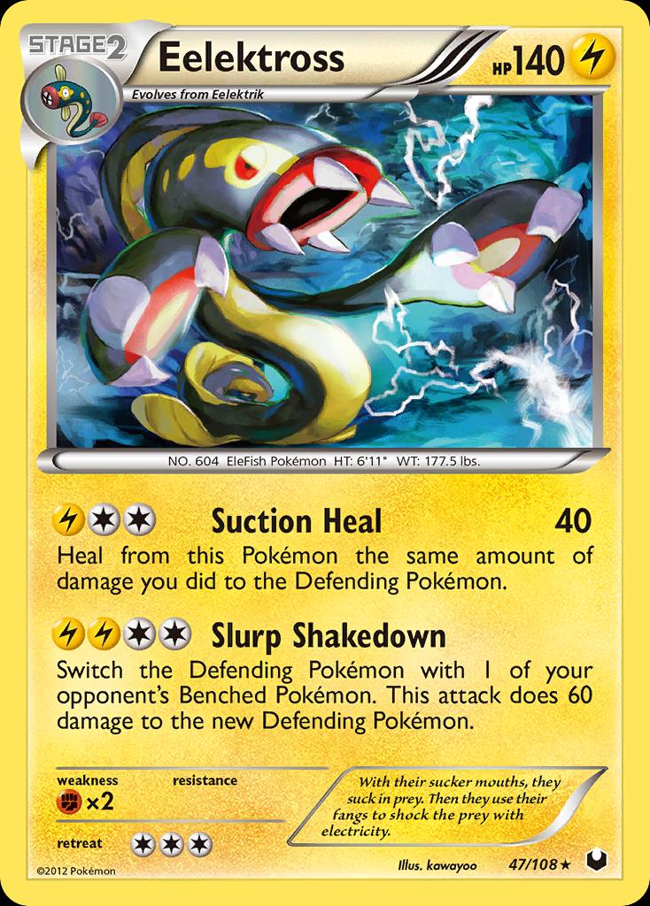 Pokémon-kaart Eelektross 47/108 Holo Rare uit de set Dark Explorers Image principale du produit