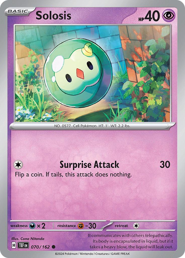 Pokémon-kaart Solosis 070/162 Common uit de set Temporal Forces
