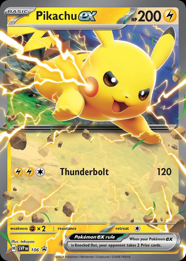 Pokémon-kaart Pikachu ex SVP 106 uit de set Battle Academy 2024 Main image