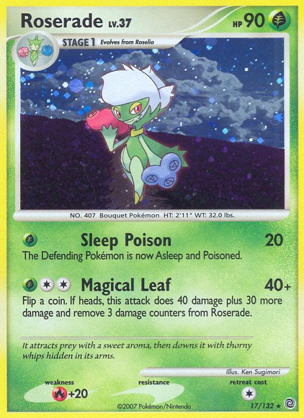 Pokémon-kaart Roserade 17/132 Holo Rare uit de set Secret Wonders Hoofdafbeelding