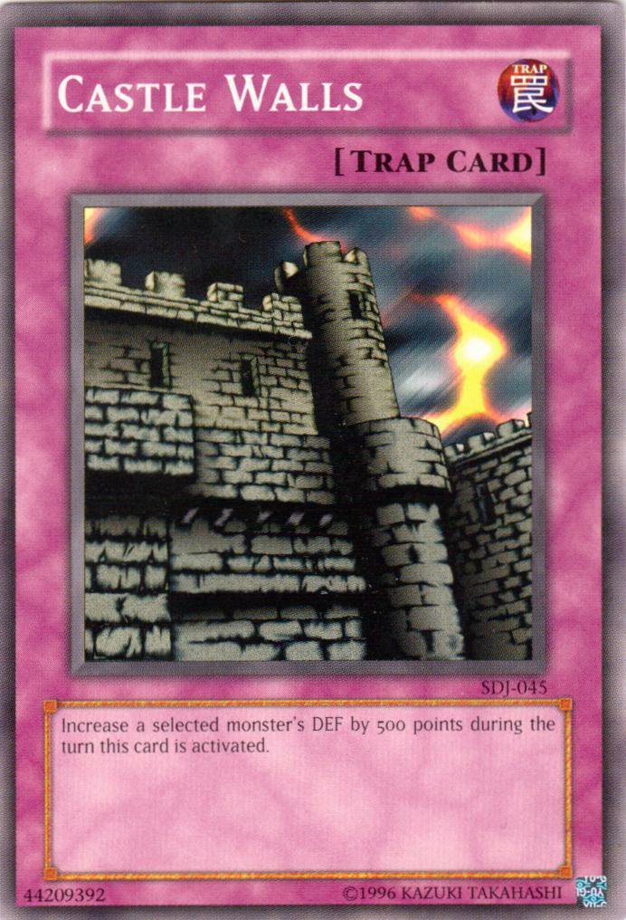 Yu-Gi-Oh!-kaart Castle Walls SDJ-045 Common uit Starter Deck: Joey Hoofdafbeelding