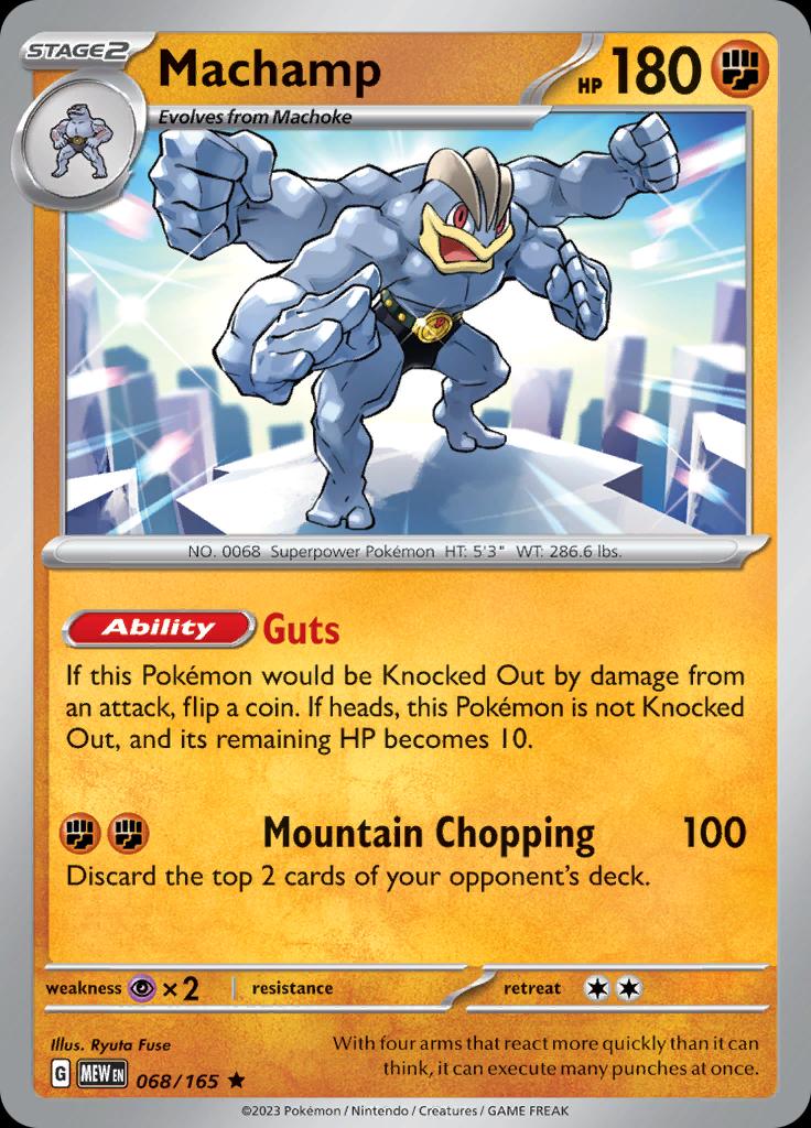 Pokémon-kaart Machamp 068/165 Rare uit de set 151 Hoofdafbeelding