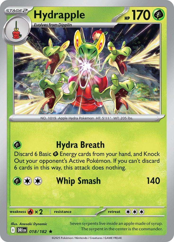 Pokémon-kaart Hydrapple 018/182 Rare uit de set Destined Rivals Image principale du produit