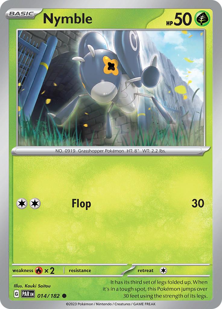 Pokémon-kaart Nymble 014/182 Common uit de set Paradox Rift