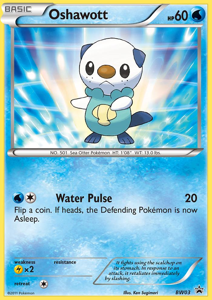 Pokémon-kaart Oshawott BW03 Promo uit de set BW Black Star Promos Imagen principal del producto