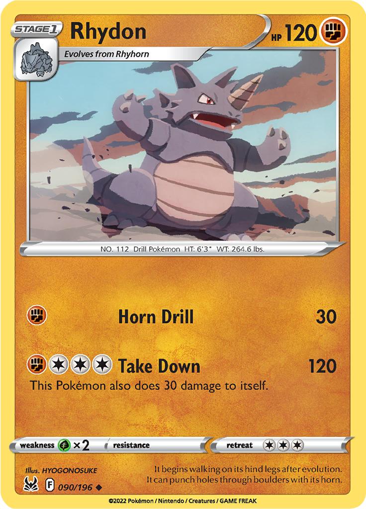 Pokémon-kaart Rhydon 090/196 Uncommon uit de set Lost Origin