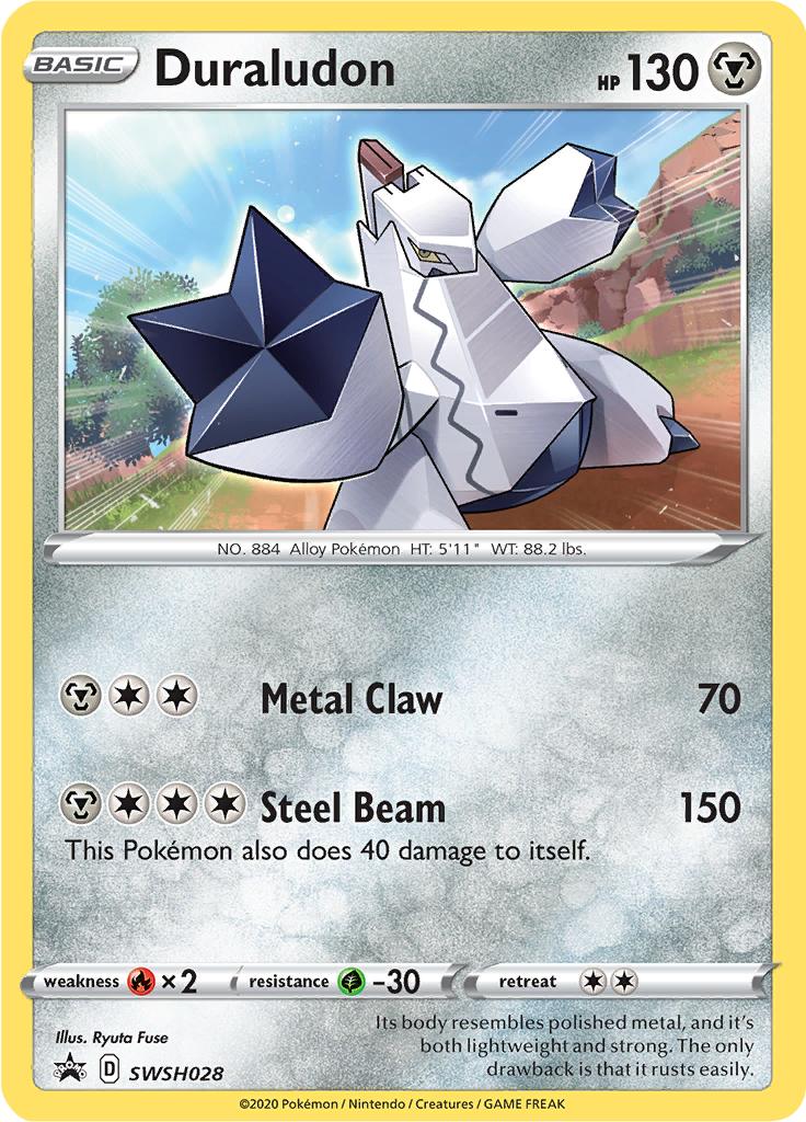 Pokémon-kaart Duraludon SWSH028 Promo uit de set SWSH Black Star Promos Hoofdafbeelding