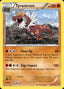 Pokémon-kaart Tyrantrum 62/111 Rare uit de set Furious Fists