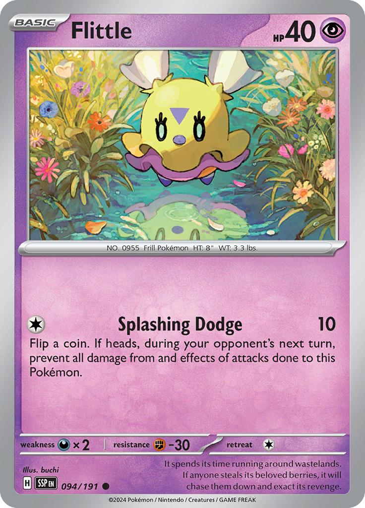 Pokémon-kaart Flittle 094/191 Common uit de set Surging Sparks