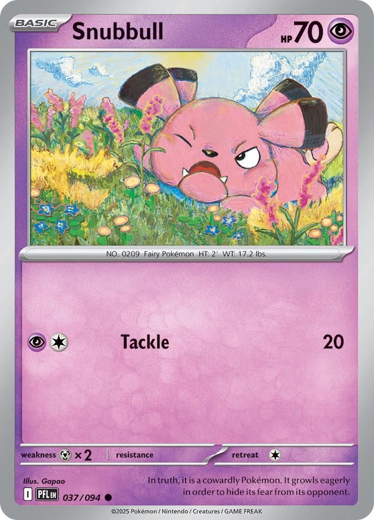 Pokémon-kaart Snubbull 037/094 Common uit de set Phantasmal Flames Hauptbild