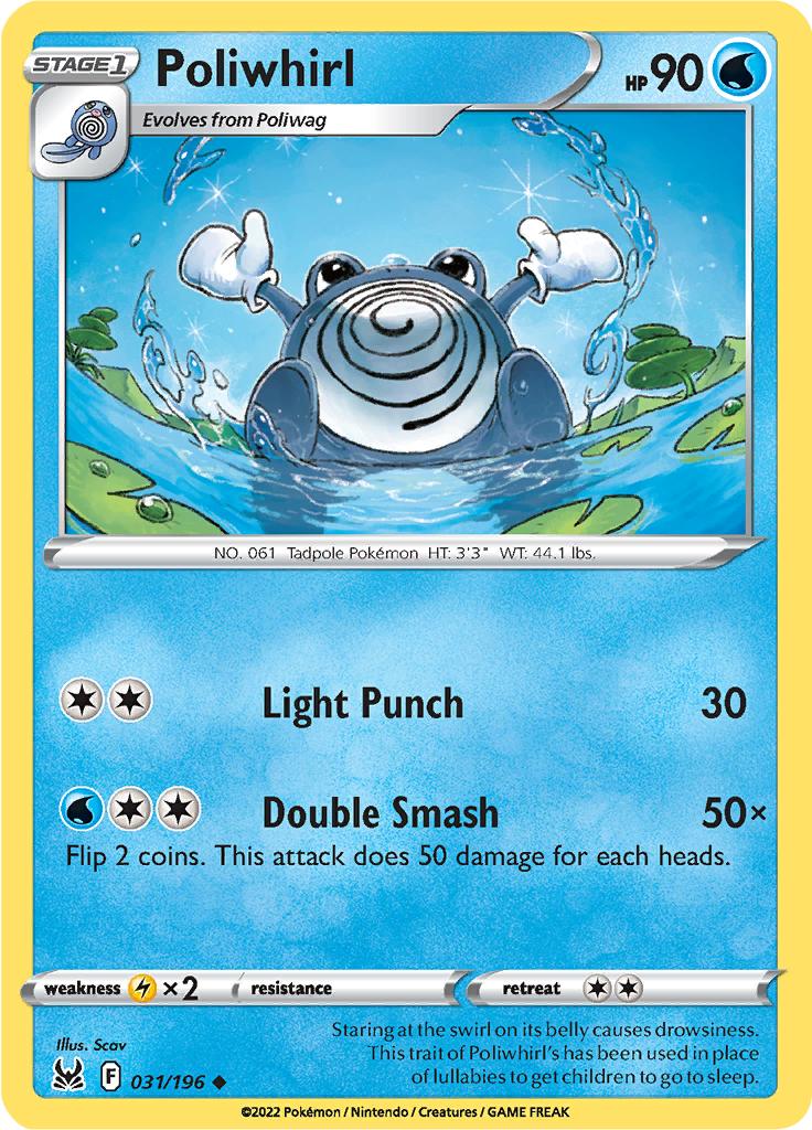 Pokémon-kaart Poliwhirl 031/196 Uncommon uit de set Lost Origin