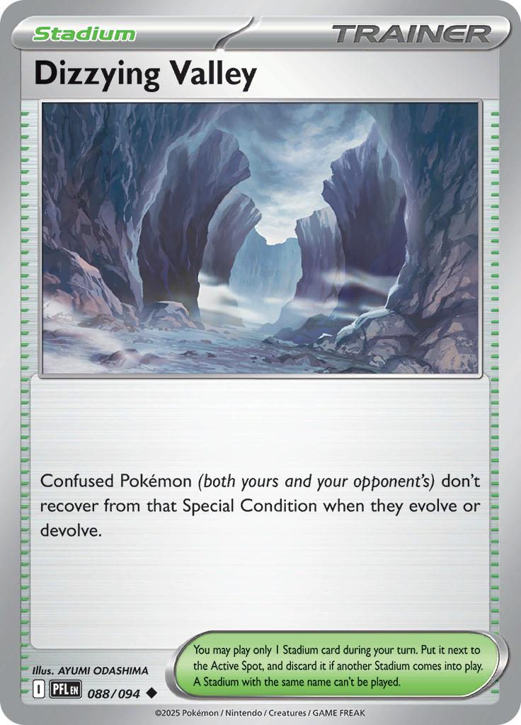 Pokémon-kaart Dizzying Valley 088/094 Uncommon uit de set Phantasmal Flames