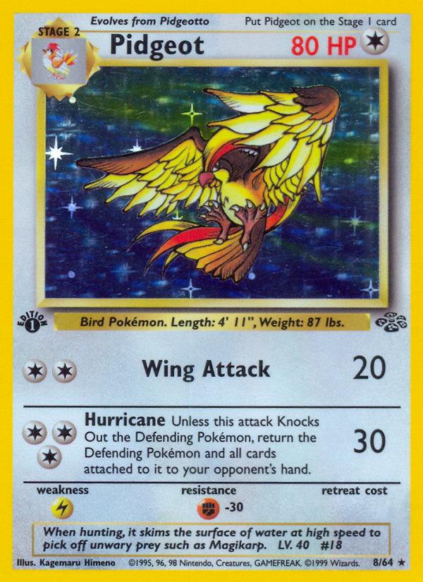Pokémon-kaart Pidgeot 8/64 Holo Rare uit de set Jungle Hoofdafbeelding