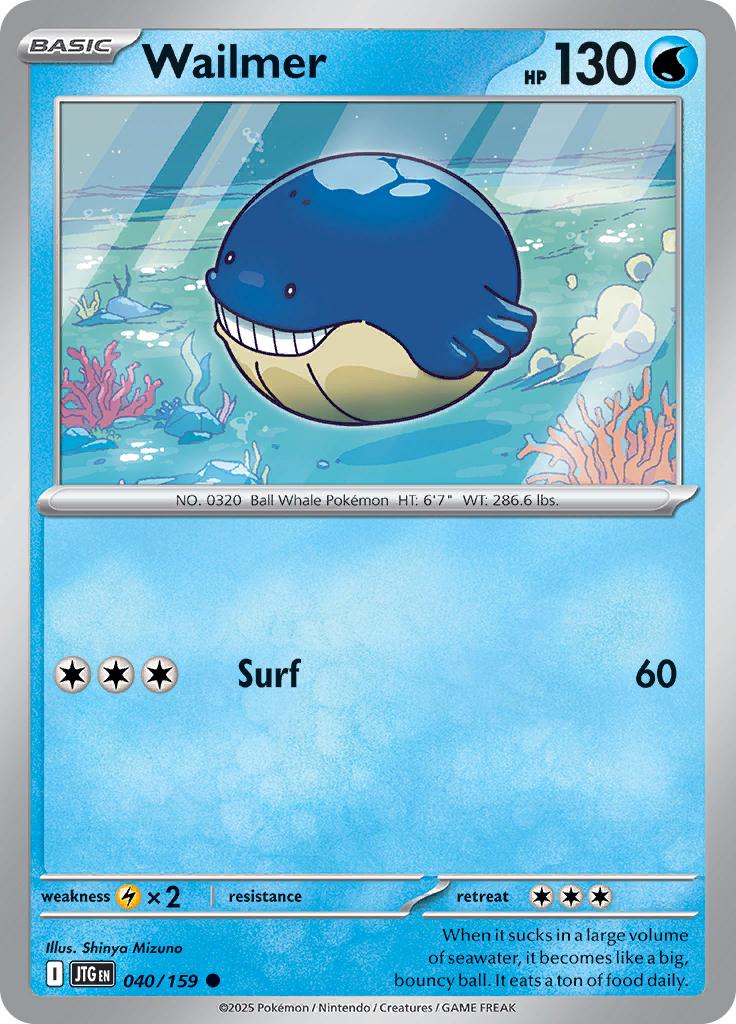 Pokémon-kaart Wailmer 040/159 Common uit de set Journey Together