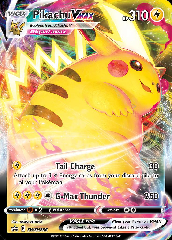 Pokémon-kaart Pikachu VMAX SWSH286 Promo uit de set SWSH Black Star Promos Immagine principale del prodotto