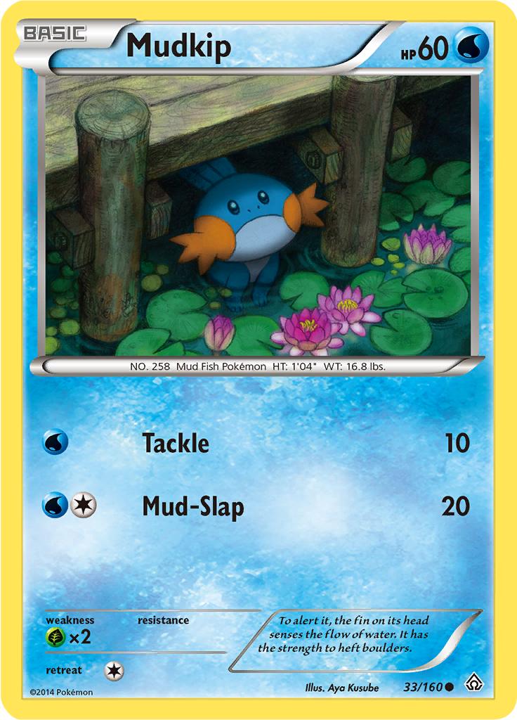 Pokémon-kaart Mudkip 33/160 Common uit de set Primal Clash